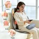 Shiatsu Neck and Back Massager with Heat,4D Kneading Back Massager for Pain Relief Deep Tissue,Back Massage for Chair,Dual-Neck Design,Adjustable Height,Gifts for Men Women Parents