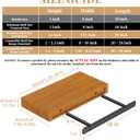 1pc Floating Shelf Bracket Heavy Duty,Decorative Floating Shelf Hardware Hidden Black Metal Fireplace Mantel Brackets (18"X6"X1.0" Without Tools)
