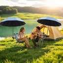 Chair Umbrella with Clamp, 360 Adjustable, UPF 50+ UV Protection, Clip On for Beach Chair, Wheelchair, Golf Cart, Boat, Fishing, Outdoor Sun Shade