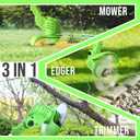 Electric Weed Wacker Cordless, 21V Battery Powered Weed Eater with 2 Battery and Charger, Lightweight Electric Weed Trimmer 4 Types 26Pcs Blade, 3 in 1 Grass Trimmer Edger Brush Cutter for Lawn Garden