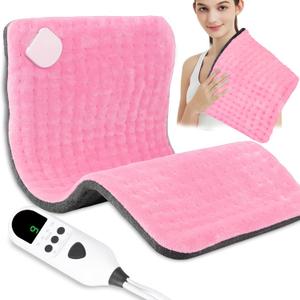 Heating Pad for Period Cramps, 12"24" Electric Heating Pad for Back Neck Shoulder Muscle Pain, 9 Heat Settings&4 Auto-Off, Moist Heat & Machine Washable, Valentines Birthday Gifts for Women Men,Pink