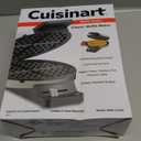 Cuisinart Waffle Maker, 1250W Round Classic Waffle Iron, 5-Setting Adjustable Browning Control, WMR-CANAS, Brushed Stainless