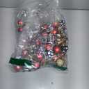 Syhood 60 Pcs Mini Mouse Christmas Ball Ornaments Bulk Red Black Yellow Xmas Tree Decorations Striped Polka Dot Hanging Ornaments Small Xmas Bulbs for Christmas Tree Party Holiday Indoor Home Decor