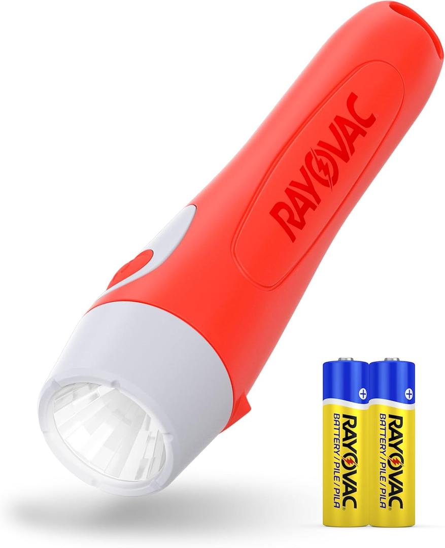 Rayovac Handheld LED Flashlight, 50 Lumen, General Purpose Small Flashlight, Batteries Included