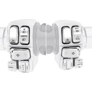 Chrome Hand Control Switches Caps Compatible with Harley Electra Street Glide Road King Touring 1996-2013 Chrome Hand Control Switches Caps Compatible with Harley Electra Street Glide Road King Touring 1996-2013