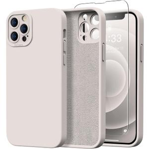Designed for iPhone 15 Pro Case - Upgraded Enhanced Camera Protection - Soft Microfiber Lining Inside - Liquid Silicone Shockproof Protective Phone Case 6.1" for Men Women Girls - Rock Grey