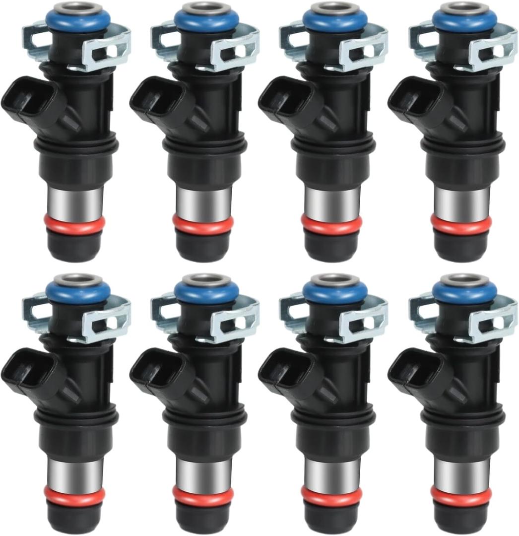 Fuel Injectors Compatible for Silverado 1500 2500 3500, for GMC Sierra Yukon Cadillac Escalade, for Buick Rainier, for Cadillac 5.3L 6.0L 4.8L V8, 2001-2007, Replaces 25317628 17113698 FJ315