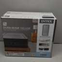 Intex Twin Size Air Mattress, 18in Height, Built-in Pump, Dura-Beam Deluxe Comfort-Plush - Portable Inflatable Blow-up Bed for Camping, Travel, Guests (Grey)