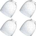 4 Pack Clear Seeded Glass Replacement,2-1/8" Fitter, 5.47" High, 4.76" Diameter Shades Covers for Ceiling Fan Light Fixtures Pendant Lighting Chandelier Vanity Light Kitchen Island Light.