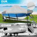 Waterproof Center Console Boat Cover 20-22ft, Heavy Duty 1300D Marine Grade Polyester Canvas 2021 ft 22 Foot Boat Center Console Covers, Gray