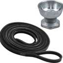 8066184 Dryer Motor Pulley & 341241 Dryer Drum Belt by AMI PARTS Compatible with Whirlpool Maytag Kenmore Dryer -Replaces AP6011686