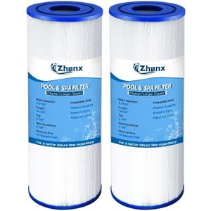 Zhenx C-5374 PLBS75 Spa Filter Cartridge, Compatible with Unicel C-5374, FC-2971, 107092, 303433, 817-0015, R173600, PLBS75, Filter Area: 75 sq. ft, Leisure Hot Tub Filter Cartridge 2 Pack