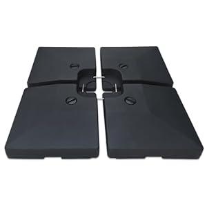C-Hopetree 4 Piece Heavy Duty Base Weights Stand for Offset Cantilever Outdoor Patio Umbrella, 356 lb with Water and Sand Mixed, Black