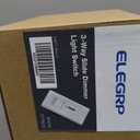 ELEGRP Slide Dimmer Light Switch, Universal Dimmable LED Lighting Control, Single Pole or 3 Way Dimmer Switches for Led Lights, Wall Plate Included, UL Listed, 10 Pack, Matte White