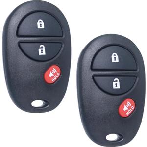2 x SUPALAND Key Fob Keyless Entry Fits for Toyota 2007-2017 Tundra /2005-2016 Tacoma / 2008-2013 Highlander / 2004-2015 Sienna /2008-2016 Sequoia Remote Control Replacement GQ43VT20T 89742-AE010