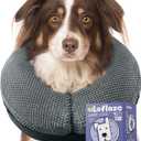 Loflaze Soft Inflatable Dog Cone Collar Alternative After Surgery - Dog Neck Donut E Collar for Large Medium Small Dogs Cats Post Surgery - Recovery Collar to Stop Licking - Grey, XL