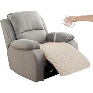 Genina Waterproof Recliner Chair Covers, Recliner Cover for Dog Pets Friendly, Washable Antislip Reclining Chair Cover Furniture Protector, Sofa Slipcover for Living Room(23.6inch/Beige)