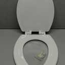 Centoco Elongated Toilet Seat, Slow Close, Wood Core/Plastic Finish, White