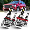 SPBRTBUB Led Headlight Bulbs, compatible with (20102018) GMC Terrain led headlights, 9005/hb3 High Beam & h11/h8/h9 Low Beam LED Headlight Bulbs, Pack of 4