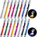 Tuanse 16 Pack Pen Light Nurse LED Penlight Pen Lights for Nurses Pupil Penlight with Pupil Gauge Reusable for Nurse Students Doctors Daily Use(Mixed Color)