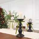 Senjie 30Pcs Velvet Bows for Christmas Tree, Vintage Rustic Christmas Ribbon Bows Ornaments for Garland, Wreath, Gift Wrapping and Indoor Outdoor Holiday Party Decorations (Olive Green, 5" x 7") (Width of 3/8")