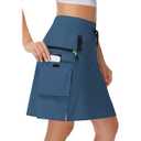 MIVEI 14" 20" Women's Hiking Cargo Skorts Skirts with Zipper Pockets Knee Length, 3XL