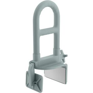 Medline Bathtub Grab Bar w/ Microban  Bathroom Wall Support Handle, Non-Slip Shower Bar, for Elderly, Seniors & Handicapped  250 Lbs. Capacity (Light Gray)