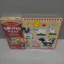 Melissa & Doug Farm Animals Sound Puzzle - Wooden Peg Puzzle with Sound Effects (8 pcs)
