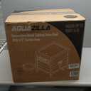 AQUAZILLA Metal Garden Hose Reel Deck box, Durable Steel Garden Hose Storage Box Cabinet, 150ft 5/8" Garden Hose Capacity. - Hose guide Manual Rewind, No-leak aluminum water connections