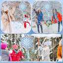 Shappy Winter Piata Snowflake christmas Piata with Blindfold Bat Confetti 13 x 14.5 Inch Snowflake Pull String for Christmas Winter Theme Birthday Party Game Decorations Supply