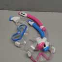 Snorkeling Gear for Kids, Kids Snorkel Set for Ages 3-14, Anti-Fog Diving Mask and Dry Top Snorkel Combo Set, Unisex Swimming Goggles (Blue+Pink)