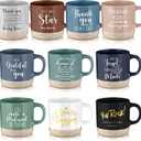 10 Pcs Thank You Mugs Bulk Appreciation Gifts for Employee Coworkers Staff Teachers Motivational Ceramic Coffee Mugs Thank You Farewell Going Away Gifts for Coworkers(Classic)