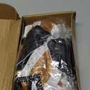 8PCS Glitter Cheer Bow Large Cheer Bows Rhinestones Hair Bows Girls 8"Cheerleading Bows Bulk Elastic Band Ponytail Holder for Teen Girls College Sports Competition (Glitter Black/Gold+Full Rhinestone)