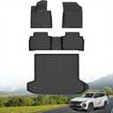 Hutisya Floor Mats Cargo Liner Set for 2022-2026 Hyundai Tucson (Not for Hybrid Models) All Weather Anti Slip Heavy Durable TPE Floor Liners Automotive Black Fit for Tucson Accessories