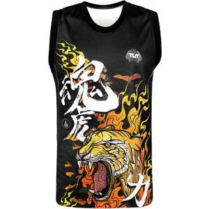 Tuff Sport Tank Top Muay Thai Boxing Vest Top Workout Shirt Sleeveless Gym Fitness Training (XL)