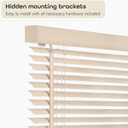 Cordless Light Filtering Mini Blind - 31 Inch Width, 64 Inch Length, 1" Slat Size - Alabaster - Cordless GII Morningstar Horizontal Windows Blinds for Interior by Achim Home Decor