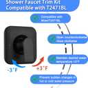 Shower Handle Replacement for Moen T2471BL Genta LX Posi-Temp Valve Trim Kit, Fits 2510 2520 2570 2590 Valves, Matte Black Shower Trim Kit Shower Lever Handle (Valve Not Included)
