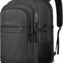Lapsouno Laptop Backpack, Travel Laptop Backpack, Business Anti Theft Slim Sturdy 15.6 Inch TSA Friendly with USB Port, Water Resistant College School Computer Bag Gifts for Men Women, Black