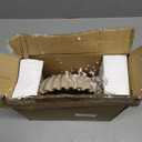 Large Modern Decorative Ruffle Bowl for Home Decor Fruit Bowl Organic Catch All Key Kitchen Entryway Shelf Coffee Table, Artificial Stone Beige