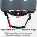 Skateboard Bike Helmet, Lightweight Adjustable, Multi-Sport for Bicycle Skate Scooter, 3 Sizes for Adult Youth & Kids, Size: Small: 48-54 cm / 18.9"-21.3" 