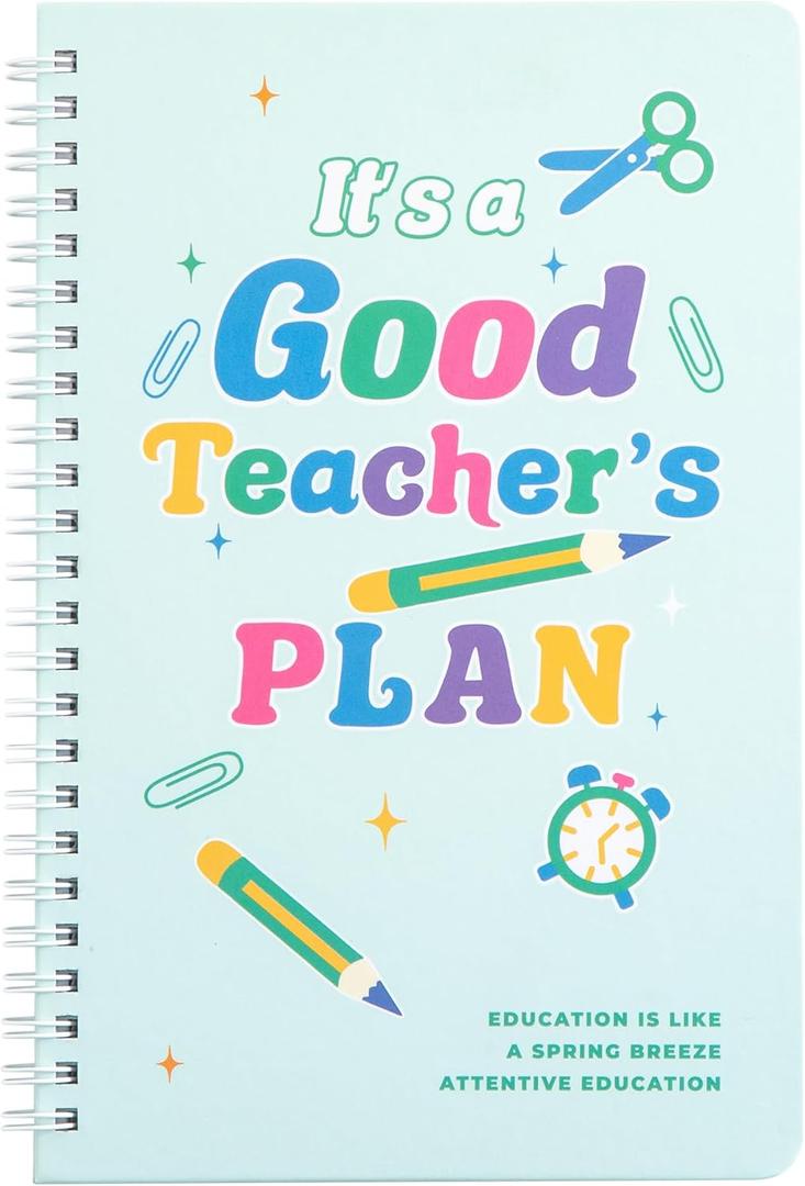 2 x Teacher Planner,School Year Month Planner with Daily Schedule & Lesson Plans, Hardcover Teacher's Plan Book for Classroom & Homeschool Organization Undated 8.5x6