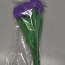 Faux Tulips Artificial Flowers with Stems, 10 Pcs Fake Tulips Spring Flowers Bulk, 13 Inch Artificial Tulips Flower Realistic for Wedding Bouquet, Table Centerpiece, Birthday Party (Purple)