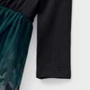 PATPAT Family Matching Outfits Dresses and Sweatshirt Fall Winter Off Shoulder Dresses and Long Sleeve Sweatshirt (3-6 Months, Green)