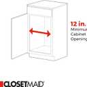ClosetMaid Pull Out Cabinet Organizer, Heavy Duty, Slide Out Pantry Shelves Drawers for Kitchen, Bathroom, 5.25" H x 11.13" W x 20" D, White