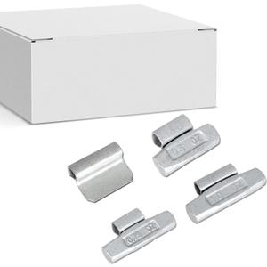 EASYBERG MC Style Steel Clip On Wheel Weights Assortment for Alloy Rim, 0.25OZ 0.5OZ 0.75OZ 1.0OZ, 25PCS/Style, Total 100Pcs/ Box Clip On Tire Balance Weights