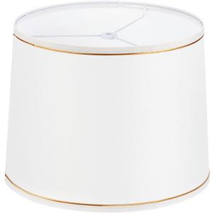 PATIKIL Lamp shades for Table Lamps 11.4" Top x 12.6" Bottom x 9.8" High Drum Lamp shades for Floor Lamps Medium Linen Lampshade Easy Assembly for Lamp Replacement, White