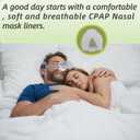 8 Pack N20 Nasal CPAP Mask Liners Compatible with Small Size N20 Nasal Mask Cushions. Enjoy Silky Comfort, Reducing Facial Redness and Pressure Marks for Enhanced Comfort (Ice White)(S)