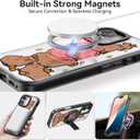Bouvardia for iPhone 16 Case, Compatible with Magsafe, Cute Girly Design for Women, Shockproof & Aesthetic, Capybaras