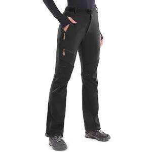 Heathyoga Women’s Snow Pants Waterproof Ski Pants for Women Snowboard Pants Women’s Hiking Pants Fleece Cargo Pants, Size 2XL