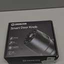 IRONZON Fingerprint Door Knob for Bedroom - 291Y 4-in-1 Keyless Bedroom Door Knob Smart Lock with App, One-tap Privacy Mode Setup, Auto-Lock Easy to Install - Matte Black